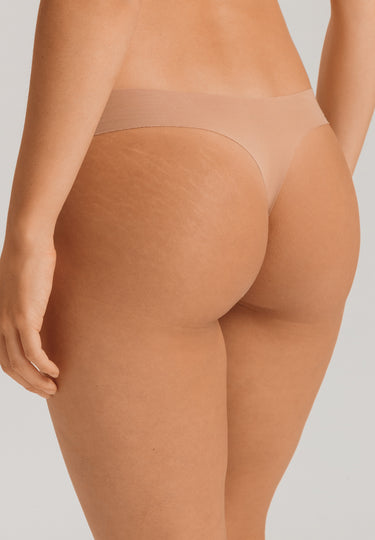 Invisible Cotton Cotton Blend Thong | Beige 71242-1272
